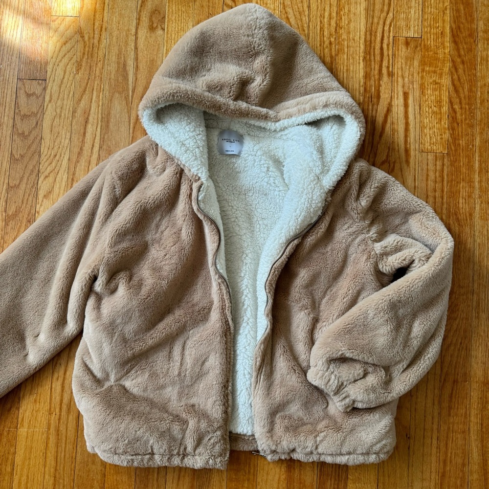 Brown Plush/Teddy Coat Jacket